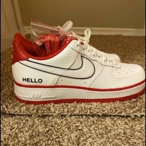 Nike AF1s limited addition HELLO
